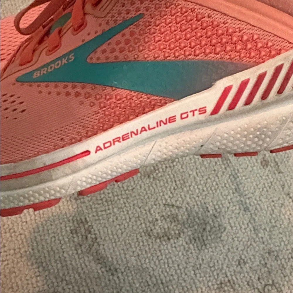 Brooks Women's Coral and Teal Athletic Shoes - Picture 6 of 10